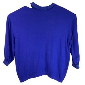 Free People Movement Reveal Sweatshirt Womens Size Medium Blue Oversized $98 Nwt